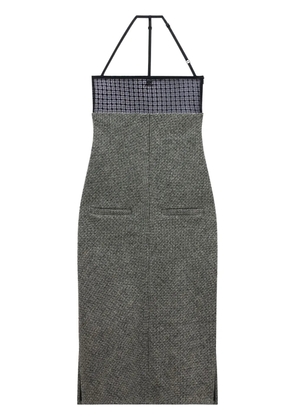Courrèges Bigout Caviar panelled midi dress - Grey