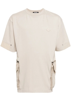 Spoonyard detachable-pocket cotton T-shirt - Neutrals