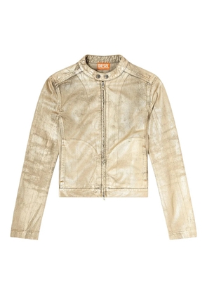 Diesel x Karol G De-Mornin metallic-effect denim jacket - Gold