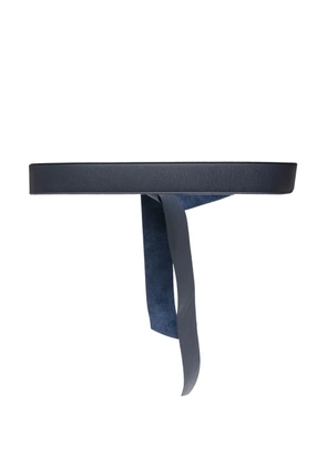 Niu leather tie-end belt - Blue