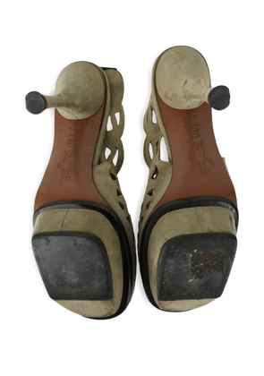 Marni Pre-Owned 120mm laser-cut sandals - Neutrals