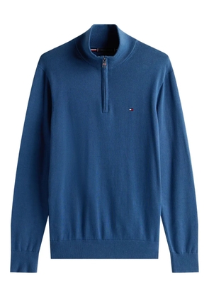 Tommy Hilfiger zip-up high-neck jumper - Blue