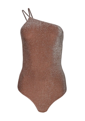 Johanna Ortiz Fire Ritual one-shoulder swimsuit - Brown