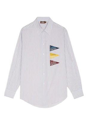 Late Checkout Striped Flag Western shirt - White