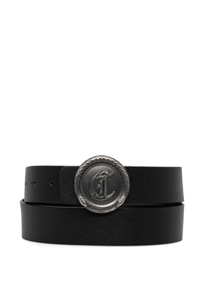 Just Cavalli embossed-buckle belt - Black