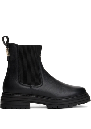 Tommy Hilfiger leather pull-tab chelsea boots - Black