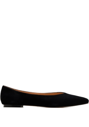HOUSE OF BALLERINAS pointed-toe suede ballet flats - Black