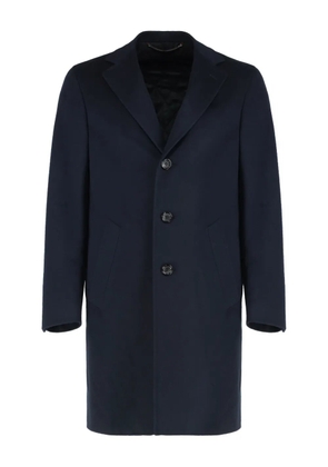 Canali wool single-breasted coat - Blue
