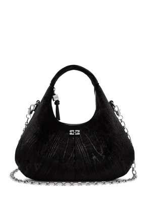 GANNI logo-detail chain tote bag - Black