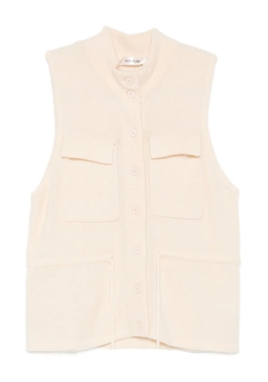 Aya Muse flap-pocket button-up vest - Neutrals