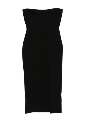 Alex Perry strapless slit midi dress - Black