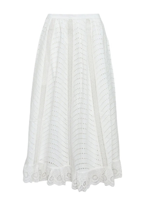 Ulla Johnson lace-trim midi skirt - White