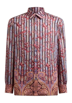 ETRO bird-print shirt - Blue