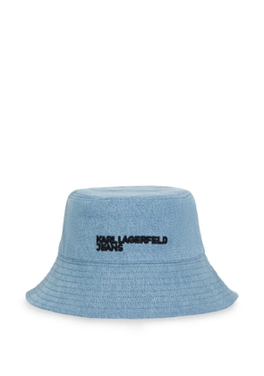 Karl Lagerfeld Jeans reversible denim bucket hat - Blue