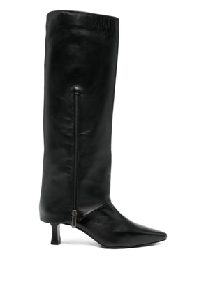The Seller pointed zip 60mm boots - Black