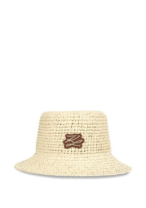 Karl Lagerfeld crochet-knit bucket hat - Neutrals