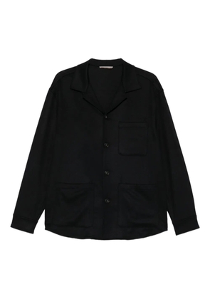Canali patch-pocket button-down jacket - Black