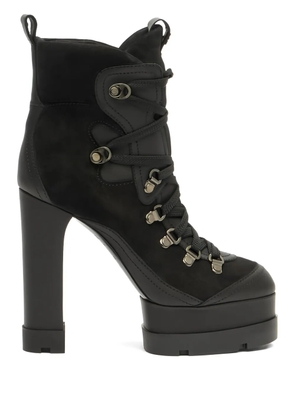 Casadei 120mm platform lace-up boots - 9000 BLACK