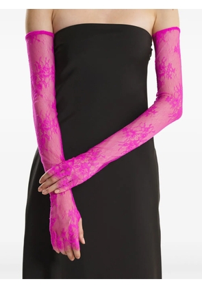 2310 STUDIO lace-detailed long gloves - Pink