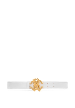 Roberto Cavalli twisted-logo belt - White