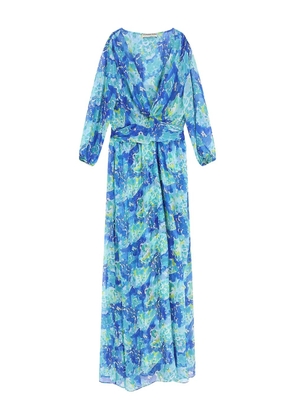 CHIARA BONI La Petite Robe long-sleeves V-neck maxi dress - Blue