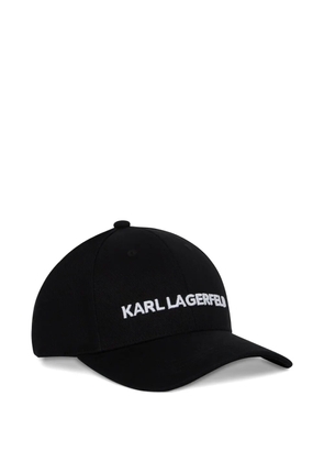 Karl Lagerfeld logo-embroidery cap - Black