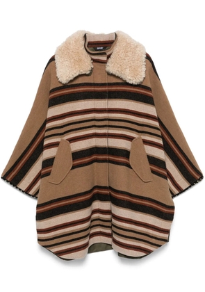 Bazar Deluxe striped cape - Brown