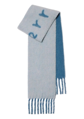 Burberry logo-intarsia reversible scarf - Blue