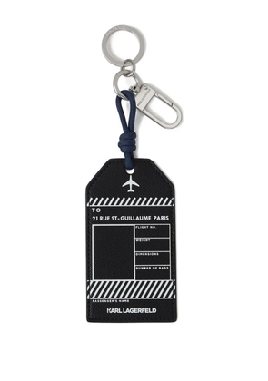 Karl Lagerfeld luggage-tag keychain - Black