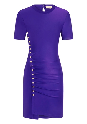 Rabanne Drapé Pression Mini Dress - Purple