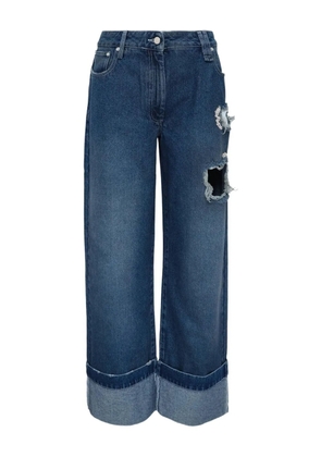 Simone Rocha distressed-detail jeans - Blue