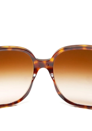 CHANEL Pre-Owned 2000-2002 CC-mark geometric sunglasses - Brown