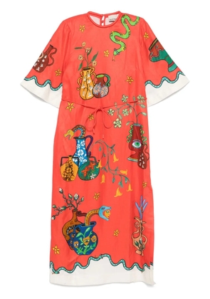 ALEMAIS Rose T-shirt dress - Orange
