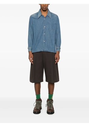 Kuro chest-pocket denim shirt - Black