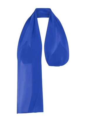 Christopher Esber chain-bra silk top - Blue