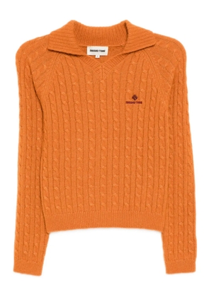 SHUSHU/TONG logo-embroidered top - Orange