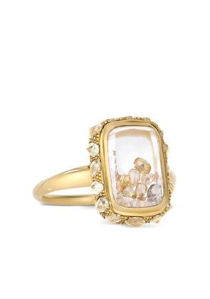 Moritz Glik 18K yellow gold Antique diamond ring