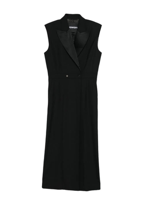 Frenken tux button lapel dress - Black
