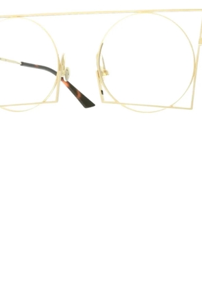 Gamine Florentine round-frame glasses - Gold