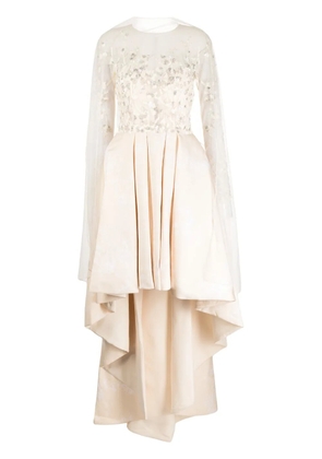 Saiid Kobeisy high-low brocade maxi dress - Neutrals
