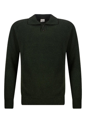 gallia buttoned collared knitted polo shirt - Green