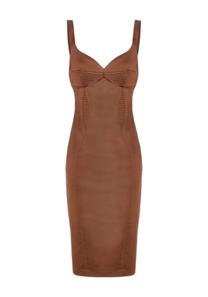 Murmur Haze sweetheart strap dress - Brown