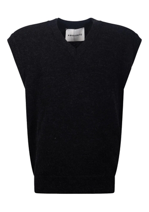 AMARANTO V-neck vest - Black
