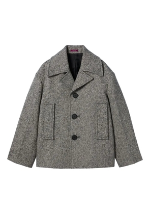 Gucci button single-breasted caban coat - Grey
