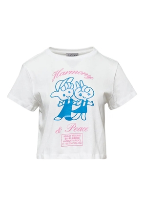 Ashley Williams Harmony & Peace crop top - White