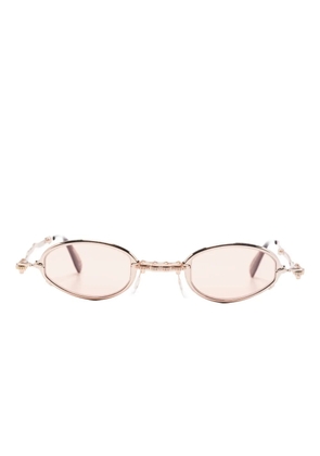 Kuboraum sculpted oval-frame sunglasses - Pink