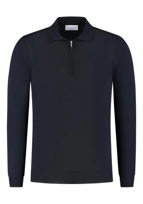 Marco Pescarolo polo-collar half-zip sweater - Blue