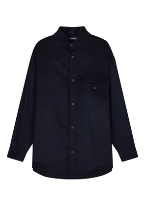 Emporio Armani guru-collar buttoned shirt - Blue
