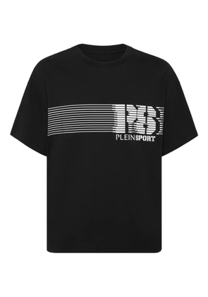 Plein Sport logo-stripe T-shirt - Black