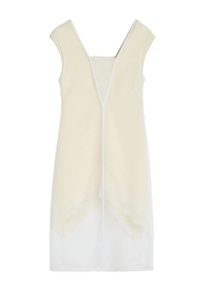 Jil Sander v-neck sleeveless midi dress - White